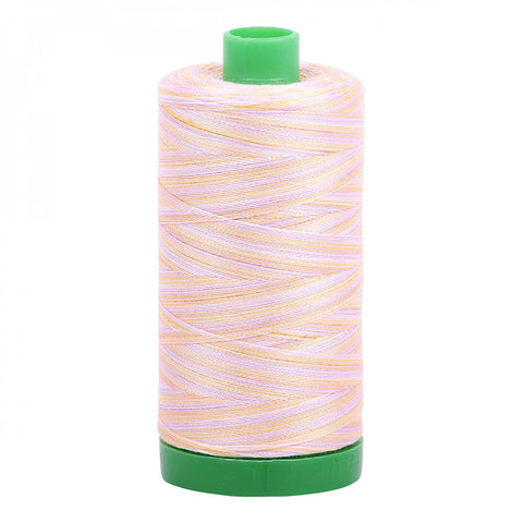 AURIFIL Variegated 4651 Bari Pink Yellow MAKO 40 Weight Wt 1000m 1094y Pink Yellow Spool Quilt Cotton Quilting Thread