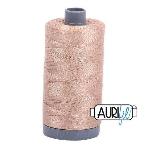 AURIFIL 2314 Medium Beige MAKO 28 Weight Wt 750m 820y Spool Quilt Cotton Quilting Thread