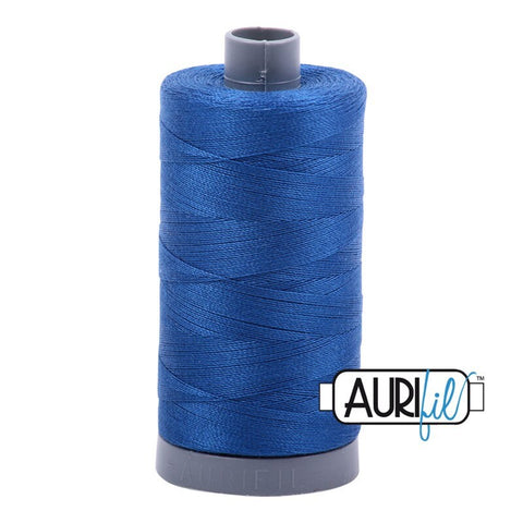 AURIFIL 2735 Medium Blue MAKO 28 Weight Wt 750m 820y Spool Quilt Cotton Quilting Thread