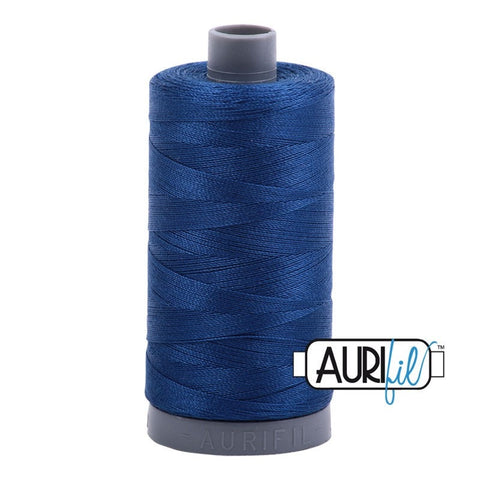 AURIFIL 2780 Dark Delft Blue MAKO 28 Weight Wt 750m 820y Spool Quilt Cotton Quilting Thread
