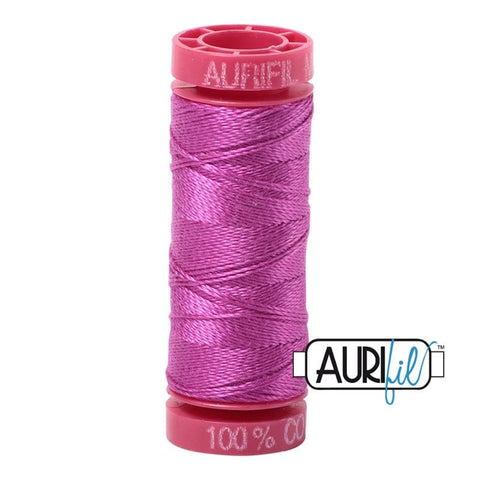 AURIFIL 2535 Magenta Pink MAKO 12 Weight Wt 54 Yards Spool Quilt Cotton Quilting Thread