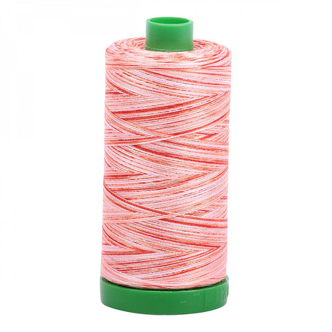 AURIFIL Variegated 4659 Mango Mist Orange MAKO 40 Weight Wt 1000m 1094y Red Pink Spool Quilt Cotton Quilting Thread