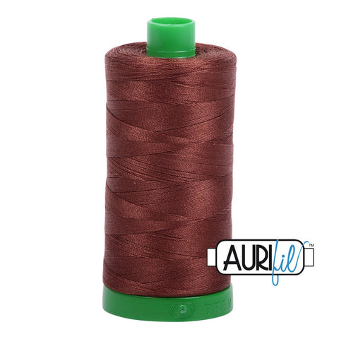 AURIFIL 2360 Chocolate MAKO 40 Weight Wt 1000m 1094y Spool Quilt Cotton Quilting Thread