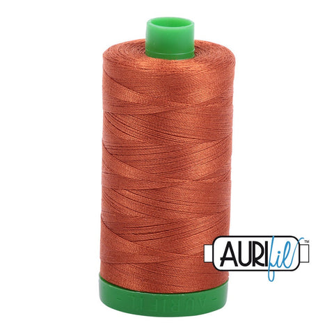 AURIFIL 2390 Cinnamon Toast Brown MAKO 40 Weight Wt 1000m 1094y Spool Quilt Cotton Quilting Thread