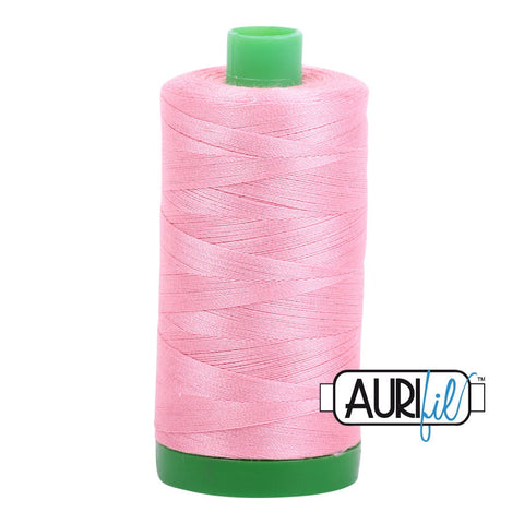 AURIFIL 2425 Bright Pink MAKO 40 Weight Wt 1000m 1094y Quilt Cotton Quilting Thread