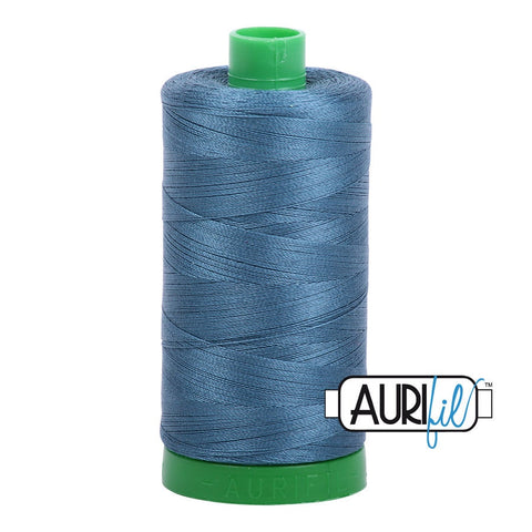 AURIFIL 4644 Smoke Blue MAKO 40 Weight Wt 1000m 1094y Spool Quilt Cotton Quilting Thread