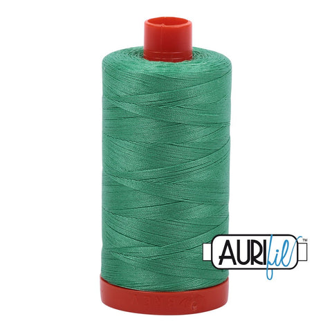 AURIFIL 2860 Light Emerald MAKO 50 Weight Wt 1300m 1422y Spool Green Quilt Cotton Quilting Thread