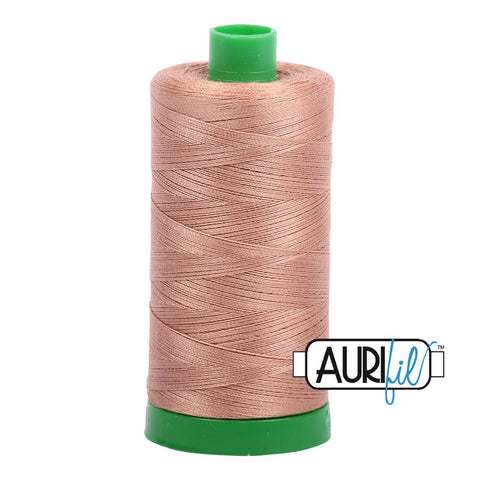 AURIFIL 2340 Café Au Lait MAKO 40 Weight Wt 1000m 1094y Spool Quilt Cotton Quilting Thread