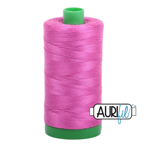 AURIFIL 2588 Light Magenta MAKO 40 Weight Wt 1000m 1094y Spool Quilt Cotton Quilting Thread
