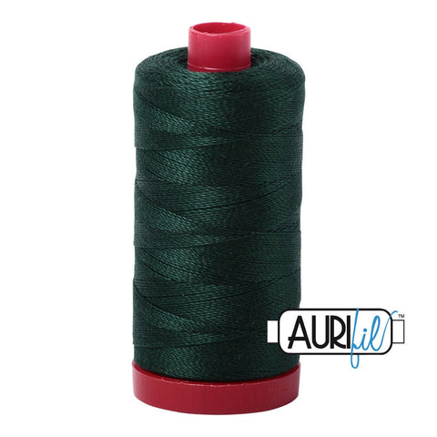 AURIFIL 4026 Forest Green MAKO 12 Weight Wt 350M 356Yd Spool Quilt Cotton Quilting Thread