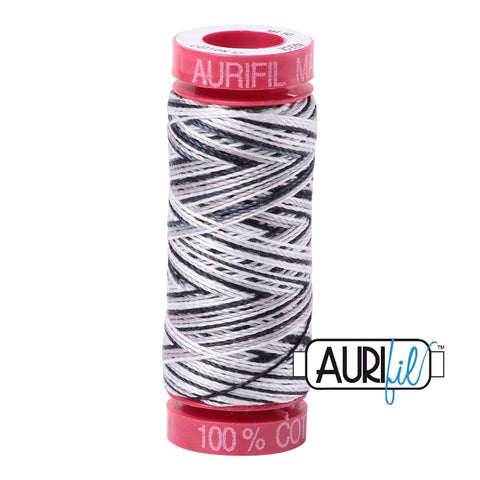 AURIFIL 4652 Licorice Variegated Mako 12 Weight Wt 50 Meters 54 Yards Spool Quilt Cotton Quilting Thread