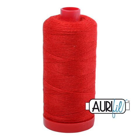 Aurifil LANA WOOL 8250 Red 12 Weight Wt 350 Meters 383 Yards Spool Quilt Wool Quilting Thread