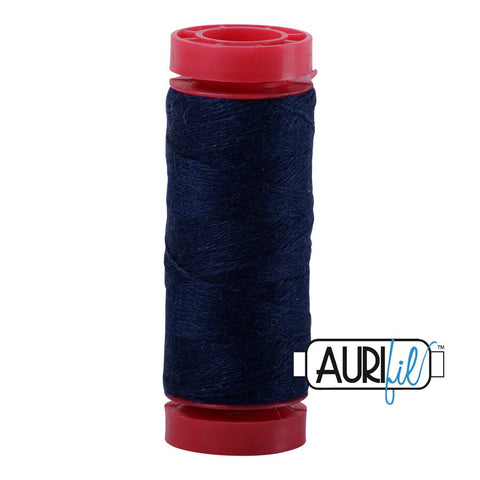 Aurifil LANA WOOL 8784 Dark Midnight Blue 12 Weight Wt 50 Meters 54 Yards Spool Quilt Wool Quilting Thread