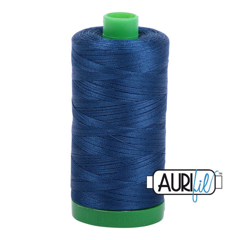 AURIFIL 2783 Medium Delft Blue MAKO 40 Weight Wt 1000m 1094y Spool Quilt Cotton Quilting Thread