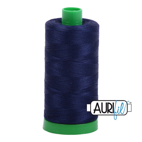 AURIFIL 2745 Midnight Blue MAKO 40 Weight Wt 1000m 1094y Spool Quilt Cotton Quilting Thread