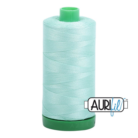 AURIFIL 2835 Medium Mint Green Tula Pink MAKO 40 Weight Wt 1000m 1094y Spool Quilt Cotton Quilting Thread