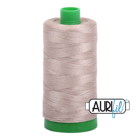 AURIFIL 5011 Light Rope Tan MAKO 40 Weight Wt 1000m 1094y Quilt Cotton Quilting Thread