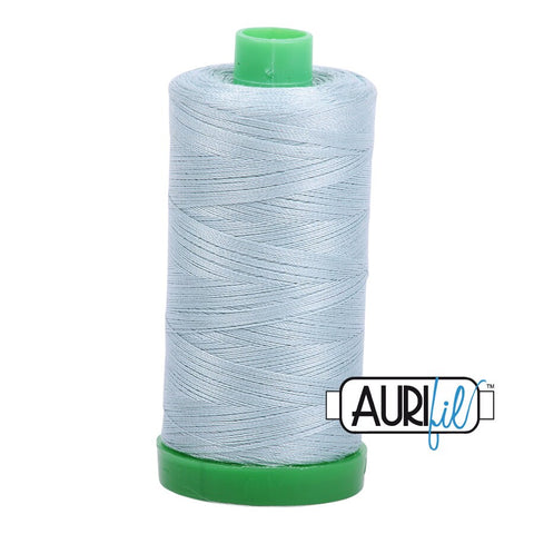 AURIFIL 2847 Grey Blue MAKO 40 Weight Wt 1000m 1094y Spool Quilt Cotton Quilting Thread