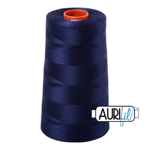 AURIFIL Cone 2745 Midnight Deep Navy Blue Egyptian Mako Cotton 50 Weight Wt 5900 Meters 6452 Yards Quilt Cotton Quilting Thread