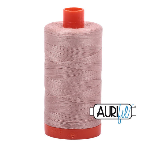 AURIFIL 2375 Antique Blush Mauve Pink Granny Panty Pink MAKO 50 Weight Wt 1300m 1422y Spool Quilt Cotton Quilting Thread
