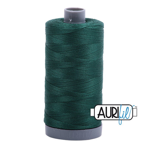 AURIFIL 2885 Medium Spruce Green MAKO 28 Weight Wt 750m 820y Spool Quilt Cotton Quilting Thread