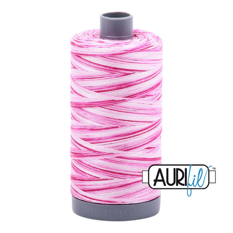 AURIFIL 4660 Pink Taffy Variegated MAKO 28 Weight Wt 750m 820y Bright Hot Pink Spool Quilt Cotton Quilting Thread