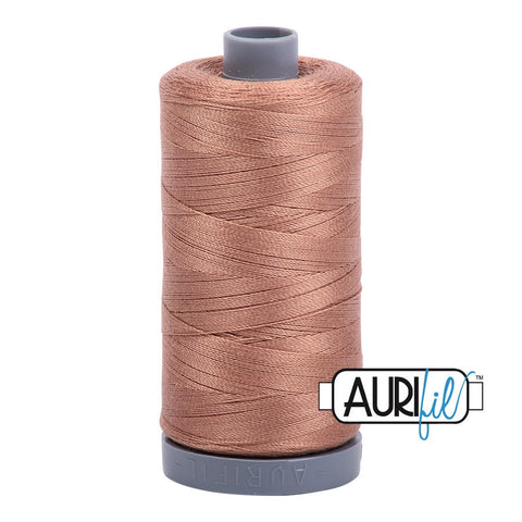 AURIFIL 2340 Cafe Au Lait MAKO 28 Weight Wt 750m 820y Spool Quilt Cotton Quilting Thread