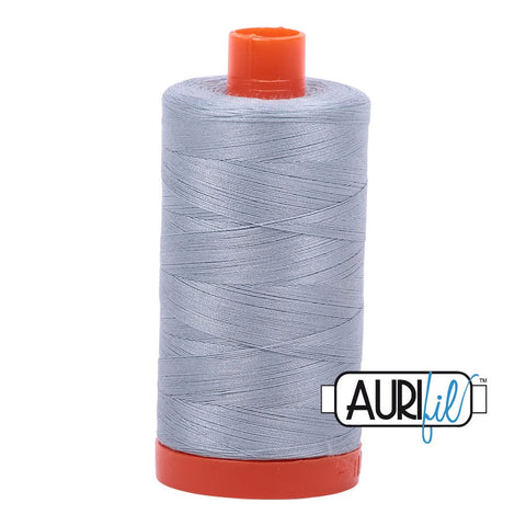AURIFIL 2612 Arctic Sky MAKO 50 Weight Wt 1300m 1422y Spool Light Blue Gray Steel Quilt Cotton Quilting Thread