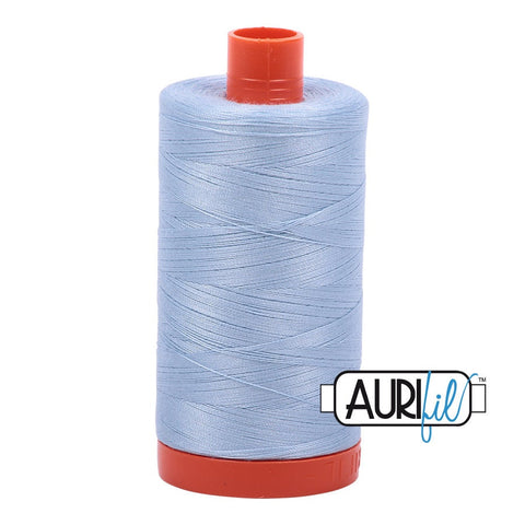 AURIFIL 2710 Light Robins Egg MAKO 50 Weight Wt 1300m 1422y Spool Light Baby Blue Quilt Cotton Quilting Thread