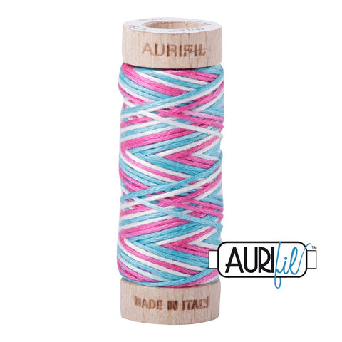 AURIFIL Floss Aurifloss 4647 Berrylicious Pink Blue Variegated MAKO 6 Strand 18 yards Embroidery Cotton Thread Spool