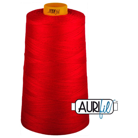 AURIFIL FORTY3 Cone 2250 Red Egyptian Mako Cotton 40 40/3 Weight Wt Triple Ply 3000 Meters 3280 Yards Quilt Cotton Quilting Thread