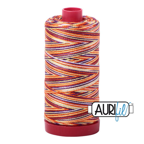 AURIFIL 4648 Desert Dawn Variegated MAKO 12 Weight Wt 350M 356Yd Spool Quilt Cotton Quilting Thread