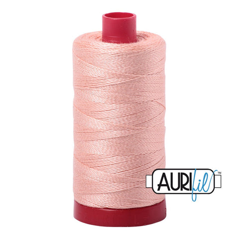 AURIFIL 2420 Fleshy Pink MAKO 12 Weight Wt 350 Meters 356 Yards Spool Quilt Cotton Quilting Thread