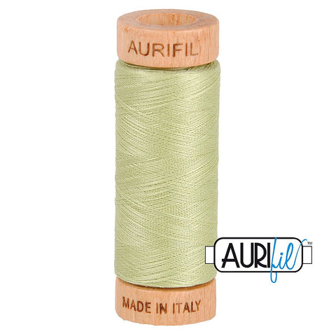 AURIFIL 2886 Light Avocado Pale Leaf Green MAKO 80 Weight Wt 274 meters 300 yards Spool Quilt Hand Applique Cotton Quilting Thread