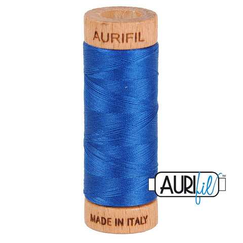 AURIFIL 2740 Dark Cobalt Blue MAKO 80 Weight Wt 274 meters 300 yards Spool Quilt Hand Applique Cotton Quilting Thread
