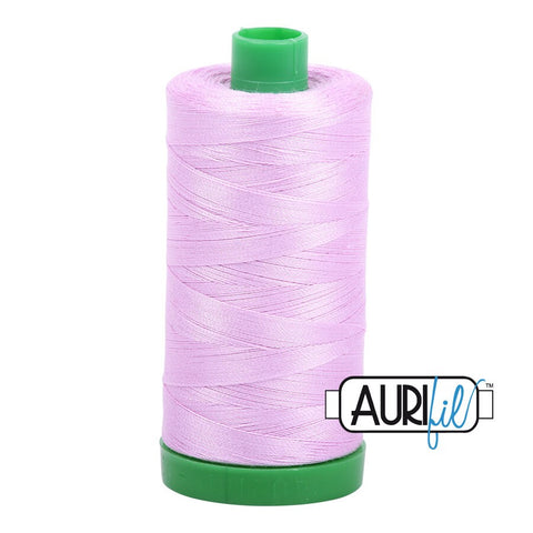 AURIFIL 2515 Light Orchid Purple MAKO 40 Weight Wt 1000m 1094y Spool Quilt Cotton Quilting Thread