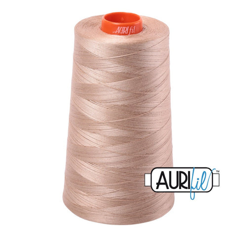 AURIFIL Cone 2314 Beige Sand Skin Tone Egyptian Mako Cotton 50 Weight Wt 5900 Meters 6452 Yards Quilt Cotton Quilting Thread