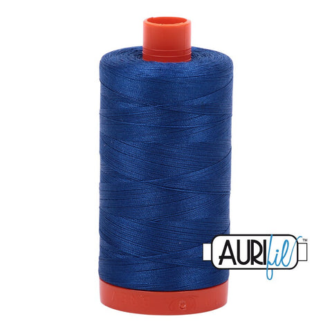 AURIFIL 2740 Dark Cobalt MAKO 50 Weight Wt 1300m 1422y Spool Indigo Blue Quilt Cotton Quilting Thread