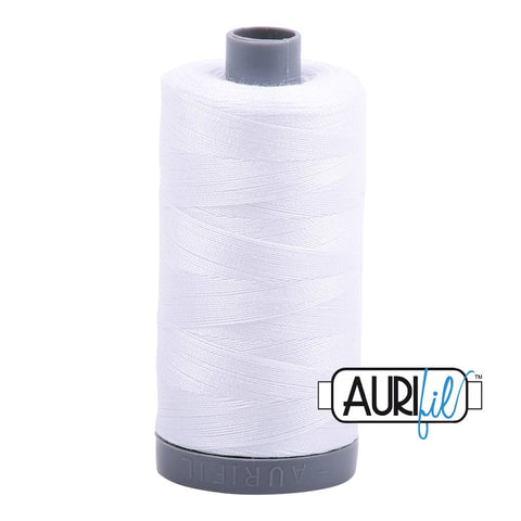 AURIFIL 2024 Bright White MAKO 28 Weight Wt 750m 820y Spool Quilt Cotton Quilting Thread