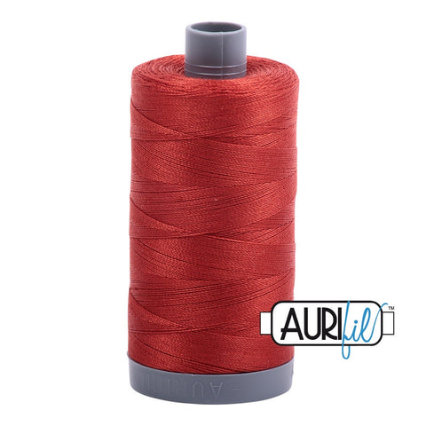 AURIFIL 2395 Pumpkin Spice Rust Orange MAKO 28 Weight Wt 750m 820y Spool Quilt Cotton Quilting Thread