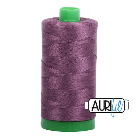 AURIFIL 2568 Mulberry Purple MAKO 40 Weight Wt 1000m 1094y Spool Quilt Cotton Quilting Thread