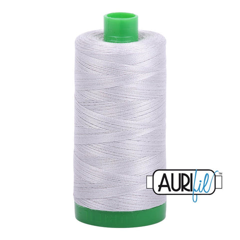 AURIFIL 2615 Aluminum Grey Gray MAKO 40 Weight Wt 1000m 1094y Spool Quilt Cotton Quilting Thread