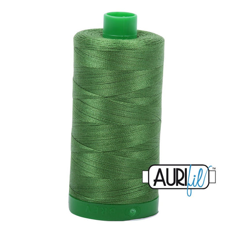 AURIFIL 5018 Grass Green MAKO 40 Weight Wt 1000m 1094y Spool Quilt Cotton Quilting Thread