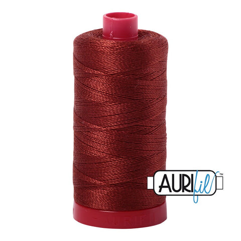 AURIFIL 2355 Rust Orange MAKO 12 Weight Wt 350M 356Yd Spool Quilt Cotton Quilting Thread
