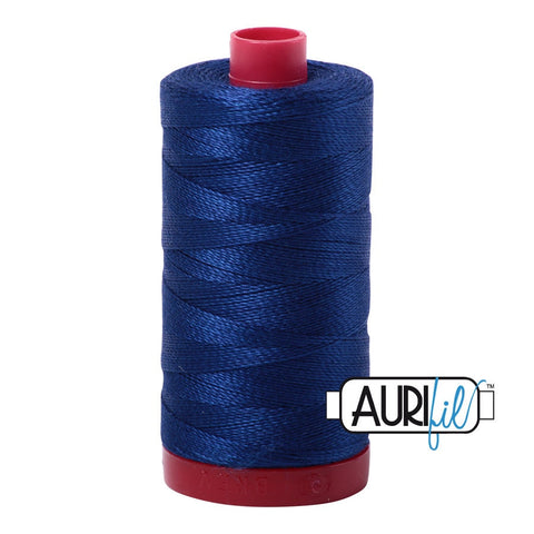 AURIFIL 2780 Dark Delft Blue MAKO 12 Weight Wt 350M 356Yd Spool Quilt Cotton Quilting Thread