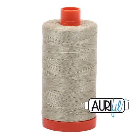 AURIFIL 5020 Light Military Green MAKO 50 Weight Wt 1300m 1422y Spool Army Khaki Camo Green Quilt Cotton Quilting Thread