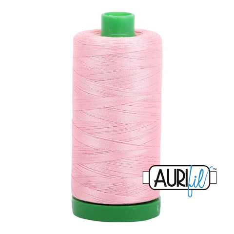 AURIFIL 2437 Light Peony Blush Rose Pink MAKO 40 Weight Wt 1000m 1094y Spool Quilt Cotton Quilting Thread