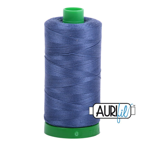 AURIFIL 2775 Steel Blue MAKO 40 Weight Wt 1000m 1094y Spool Quilt Cotton Quilting Thread