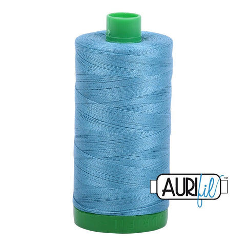AURIFIL 2815 Teal Blue MAKO 40 Weight Wt 1000m 1094y Spool Quilt Cotton Quilting Thread