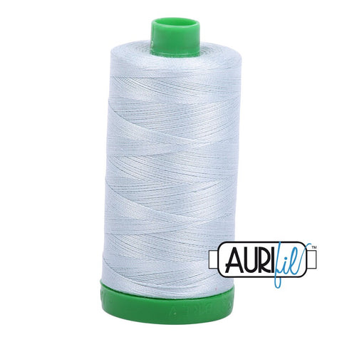 AURIFIL 2846 Iceberg Blue Light Grey Gray MAKO 40 Weight Wt 1000m 1094y Spool Quilt Cotton Quilting Thread